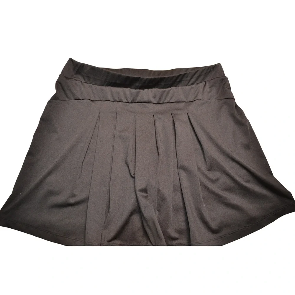 J. Crew Skort Black Pleated Pull-On Athletic Skort‎ Casual Women's Size M Medium